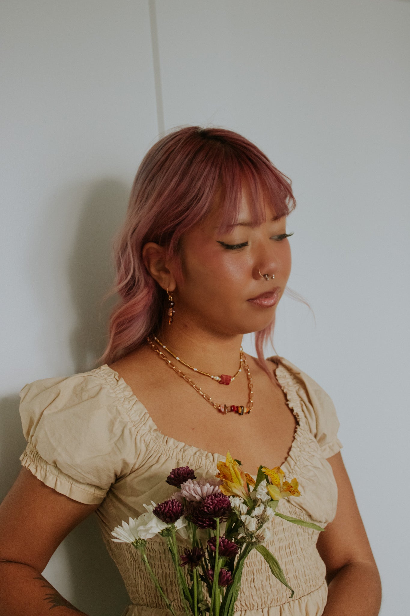 Terracotta Gemstone Chain