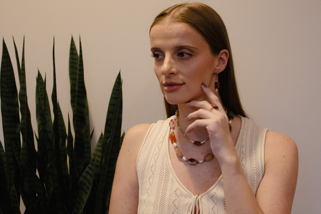 Crimson Drift Necklace