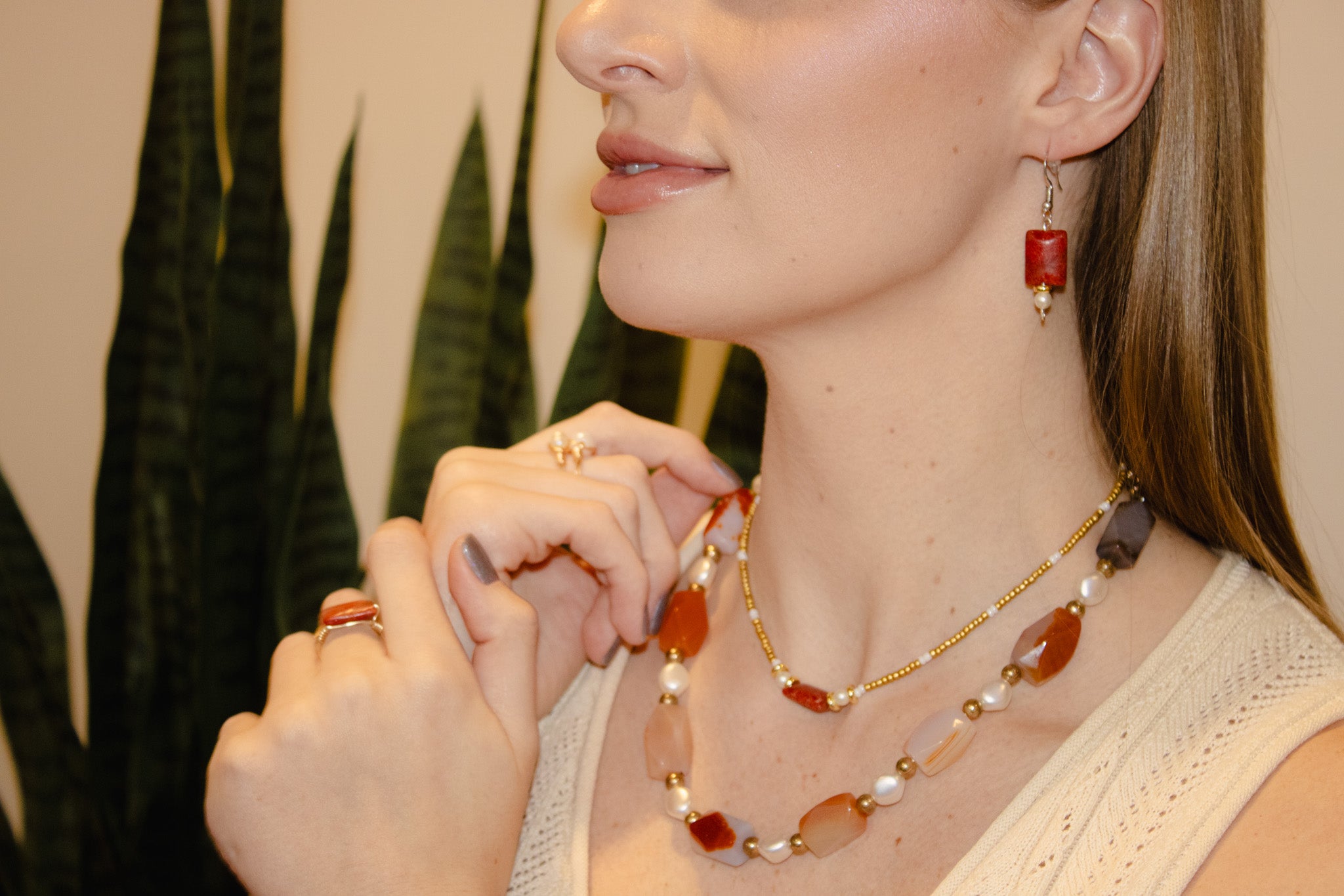 Crimson Drift Necklace