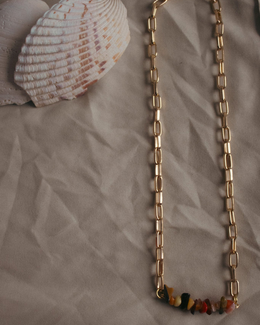 Terracotta Gemstone Chain