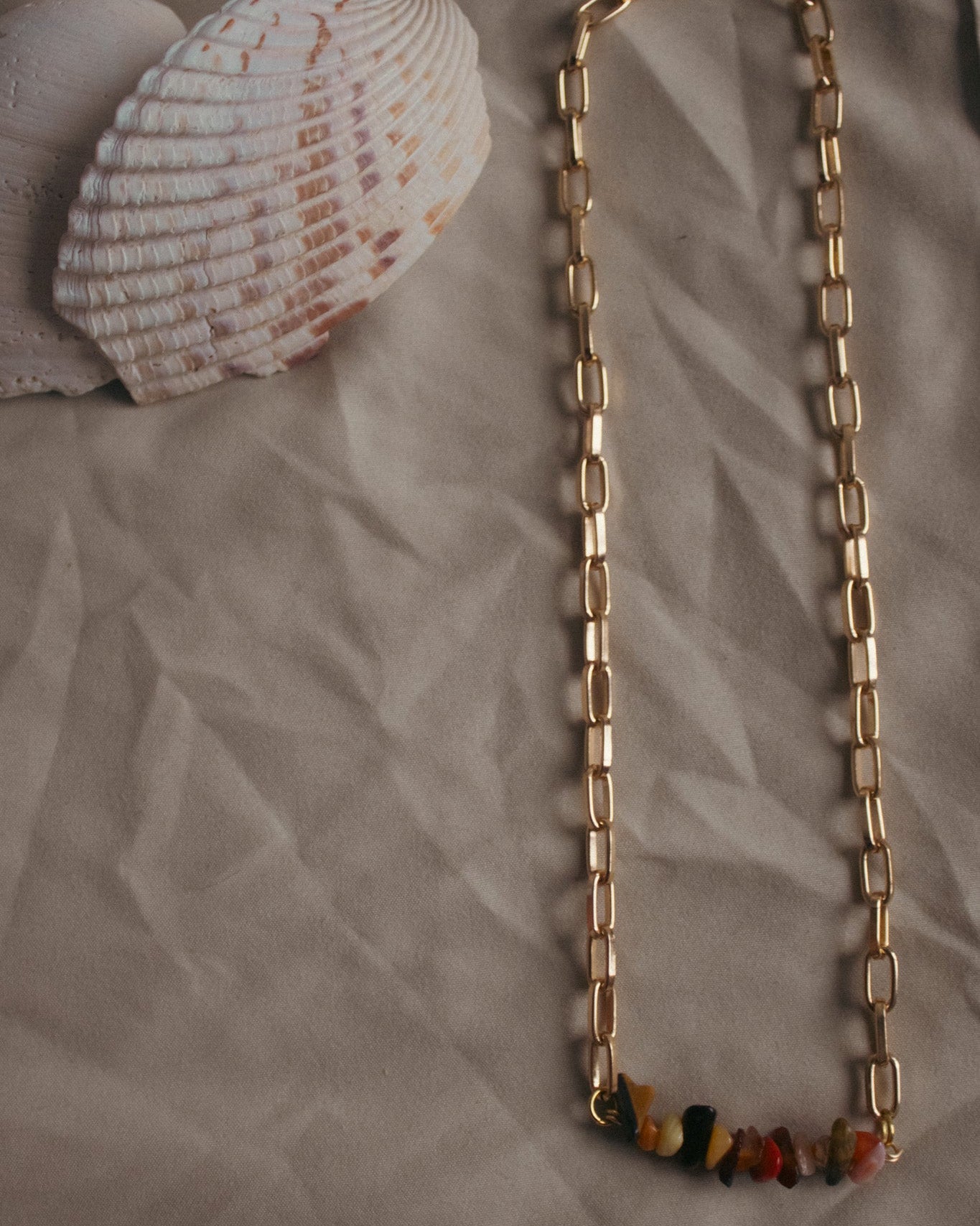 Terracotta Gemstone Chain