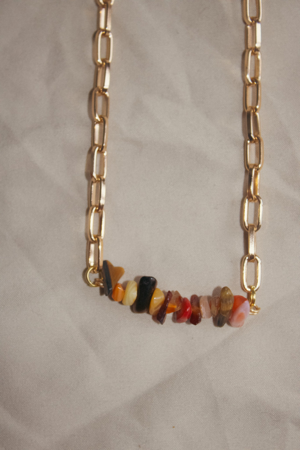 Terracotta Gemstone Chain